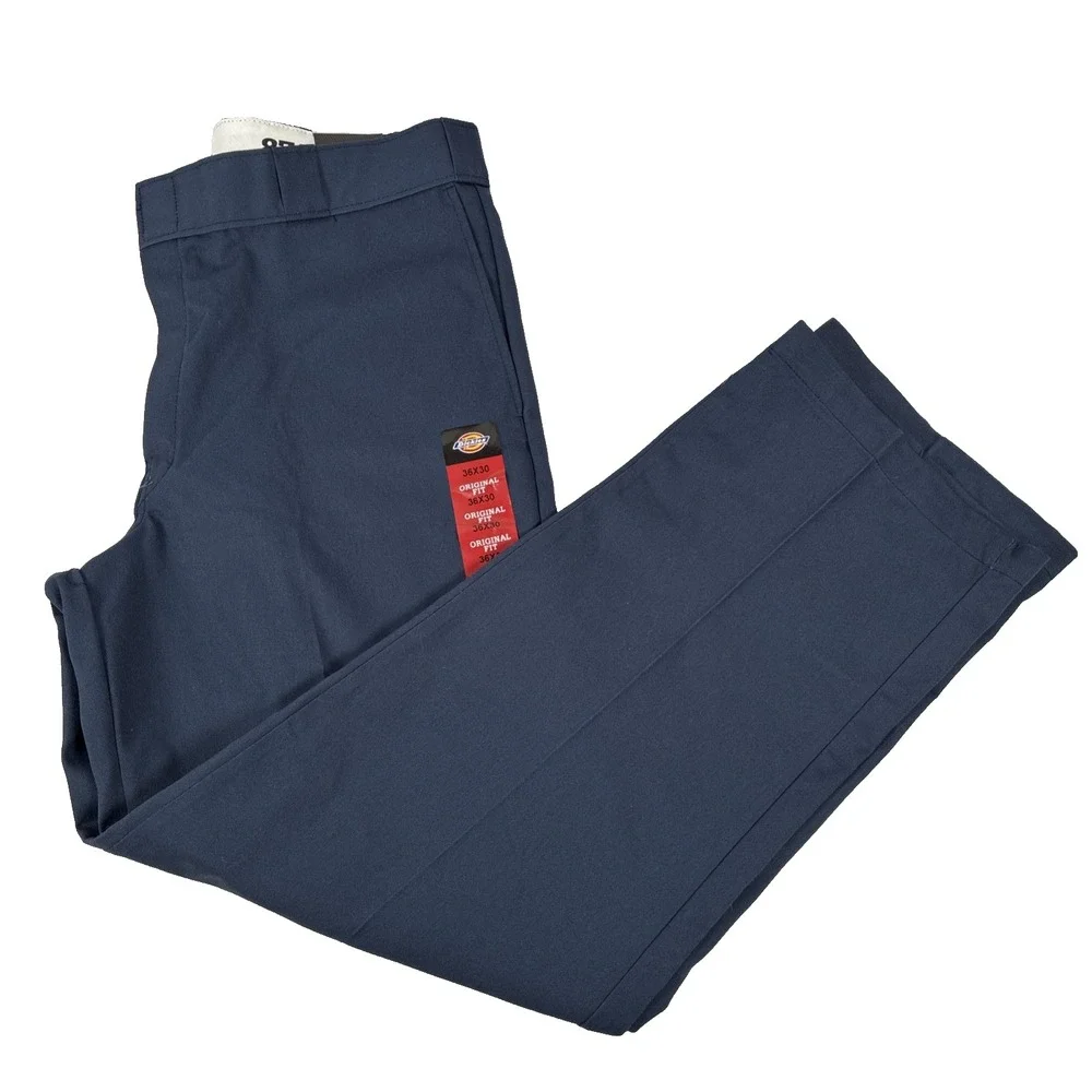 New Mens Dickies 874 Original Fit Work Pants Size 36x30 Blue NWT